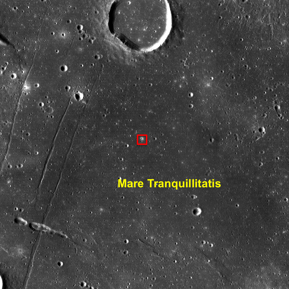 LROC WAC context image of Mare Tranquillitatis.