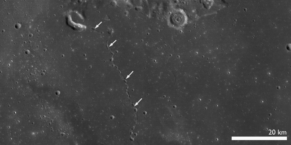 Tadpole And Lava Tube Lunar Reconnaissance Orbiter Camera 