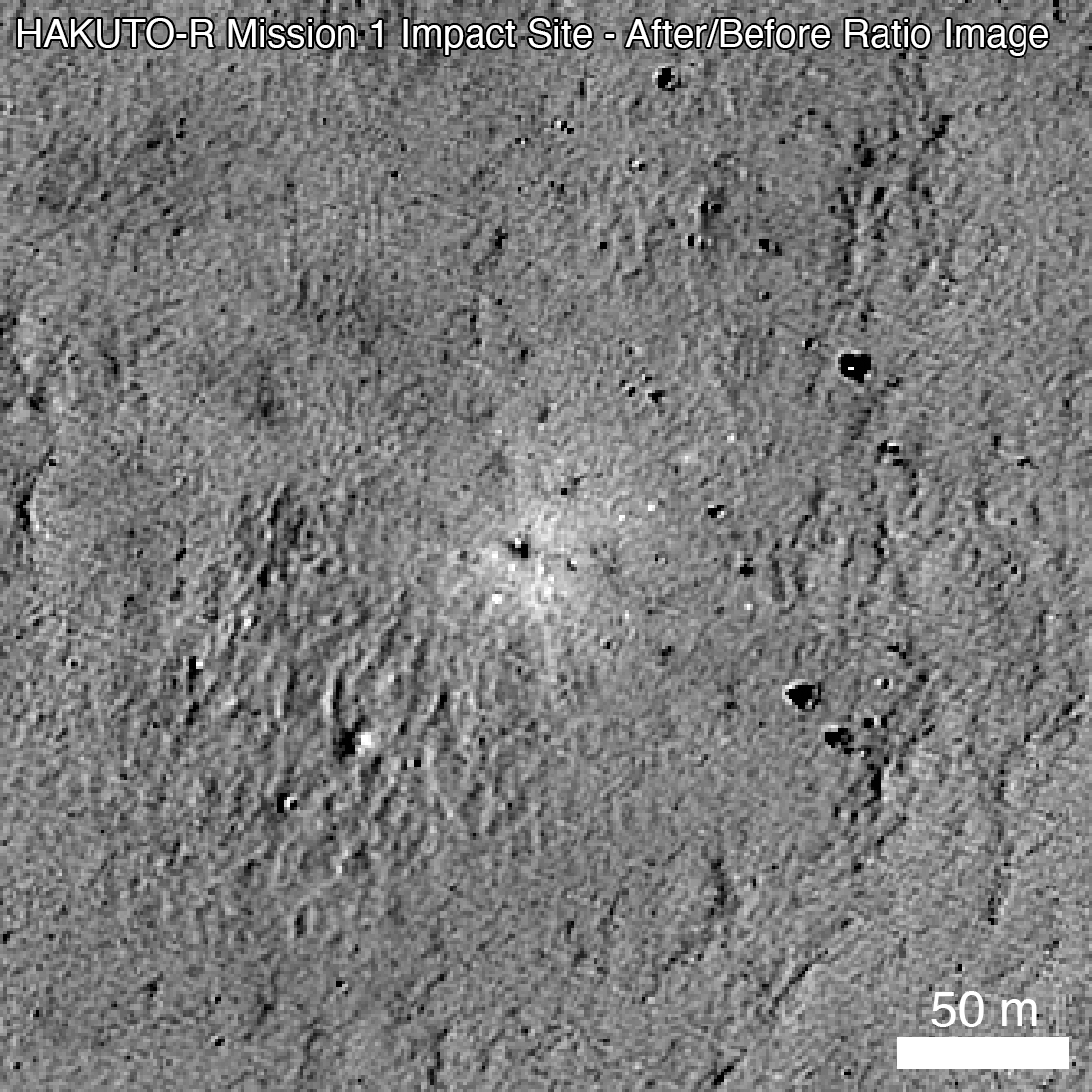 Ratio image of the impact site
