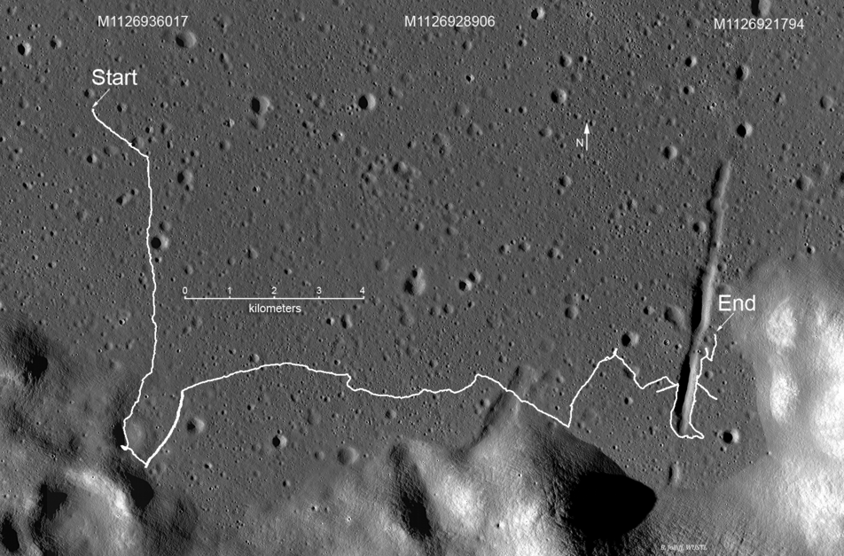 Lunokhod 2 traverse