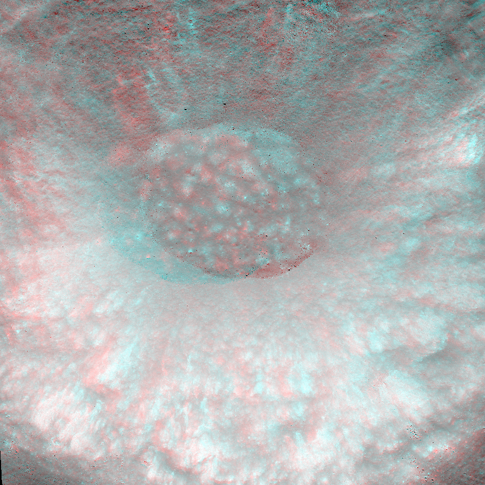 LROC NAC Anaglyph: Small Bouldery Crater near Jenner