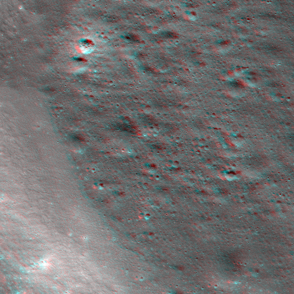 NAC Anaglyph: Flooded Crater