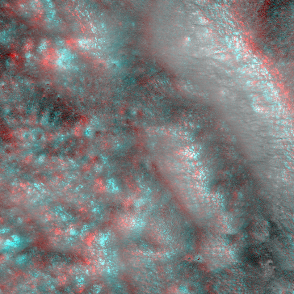 NAC Anaglyph: Atlas Crater Wall