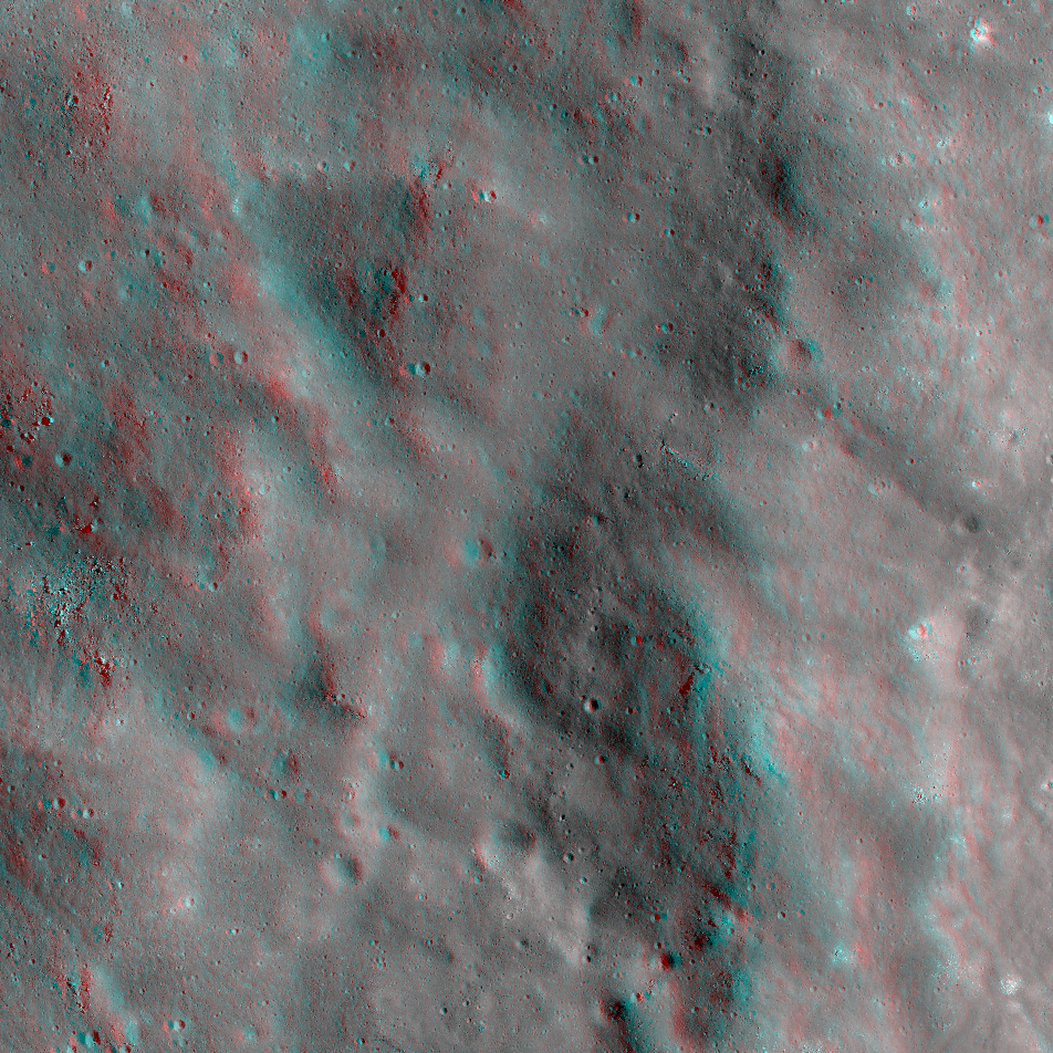 NAC Anaglyph: Tsiolkovskiy Crater Terrace