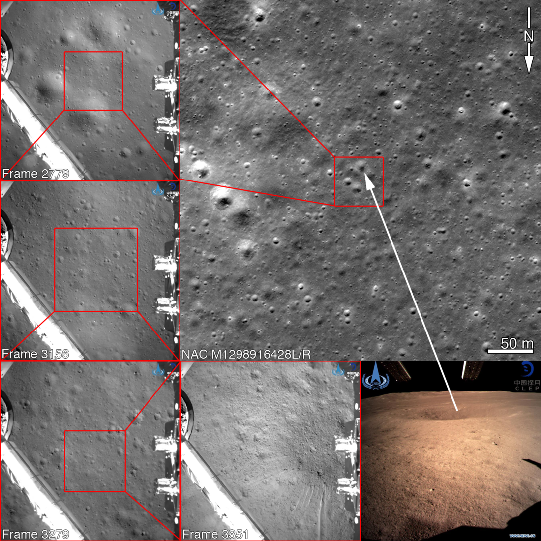 Chang'e 4 Lander Coordinates