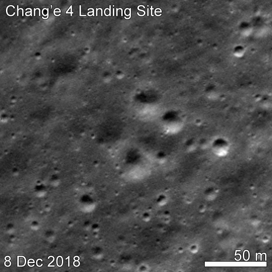 Animated time series, Chang'e 4 landing site