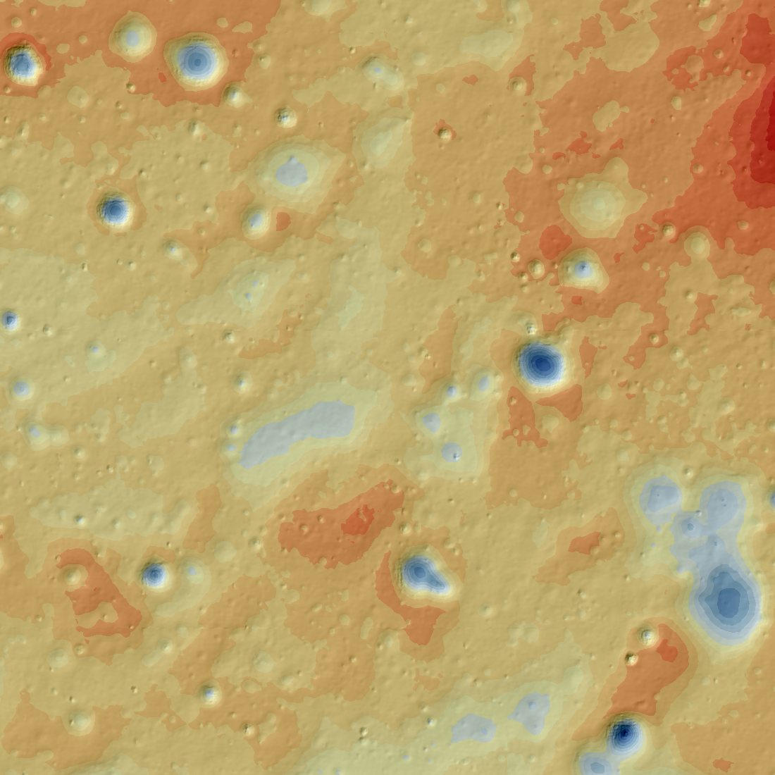 Color shaded relief Chang'e 4 site LROC NAC DTM
