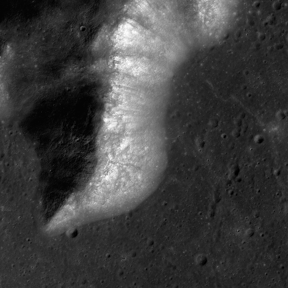 Mons Piton rising above Mare Imbrium