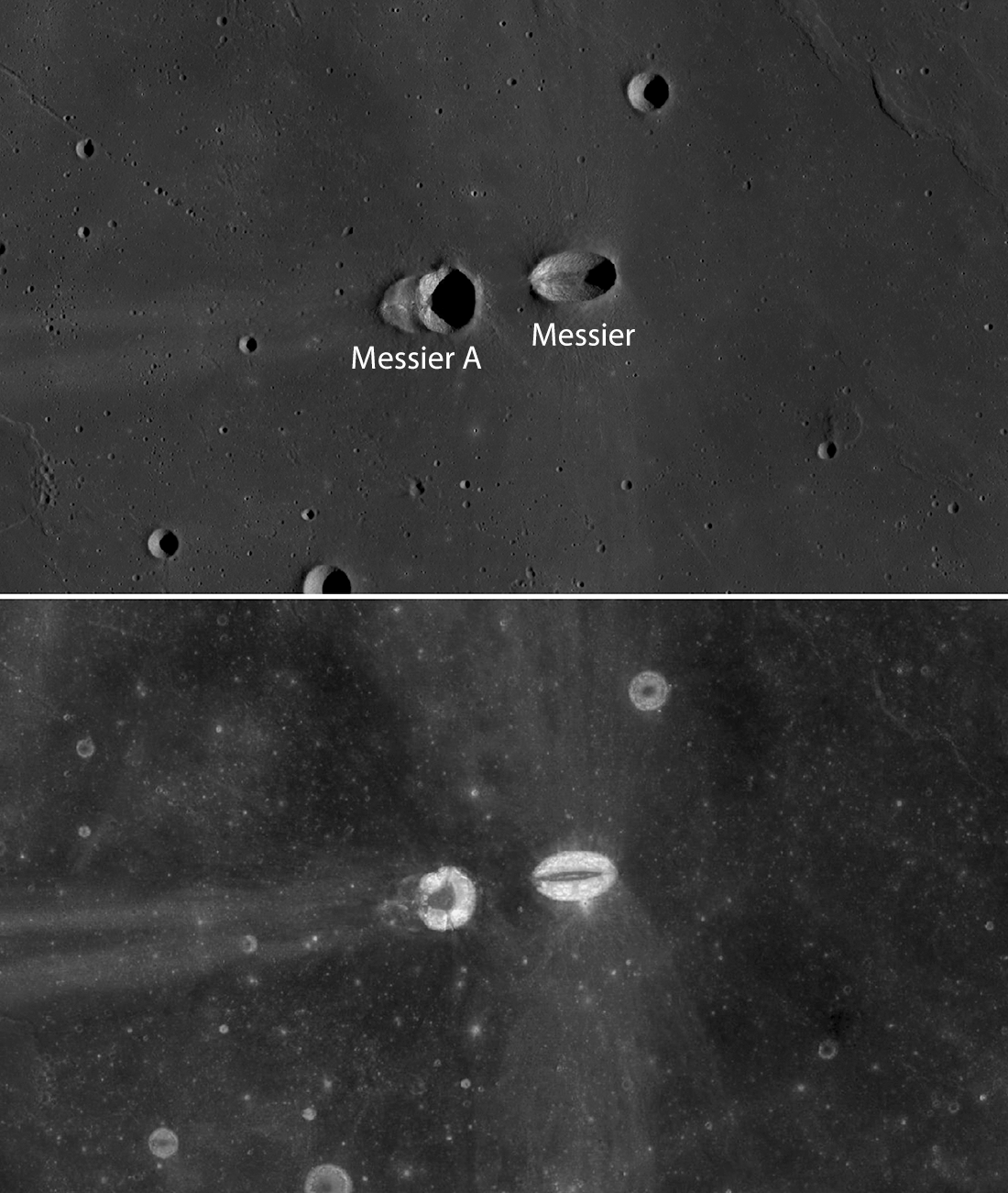 craters on the moon labeled