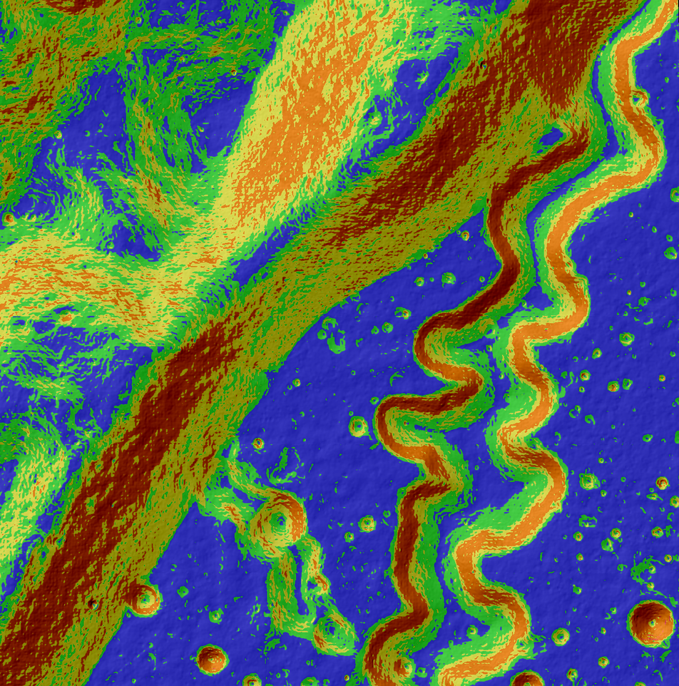 Slope Map of Sinuous Rille in Posidonius