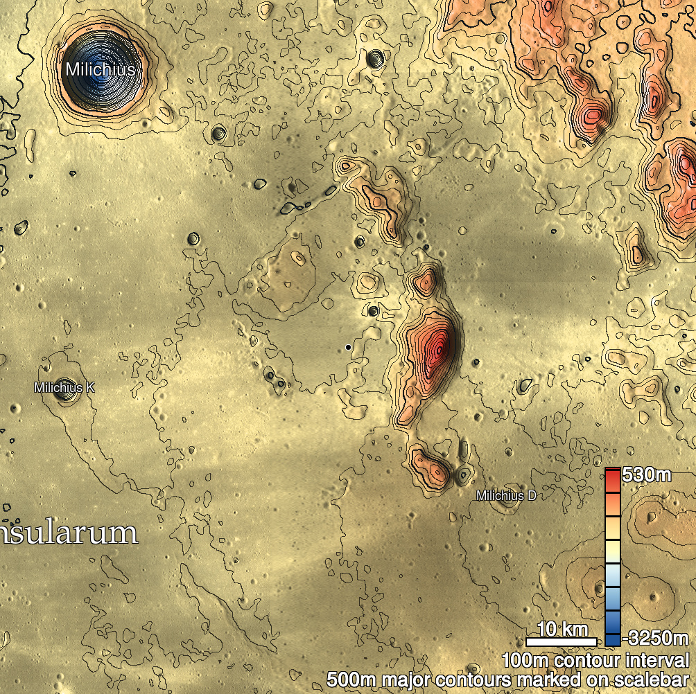 Mare Insularum Pit Shaded Relief