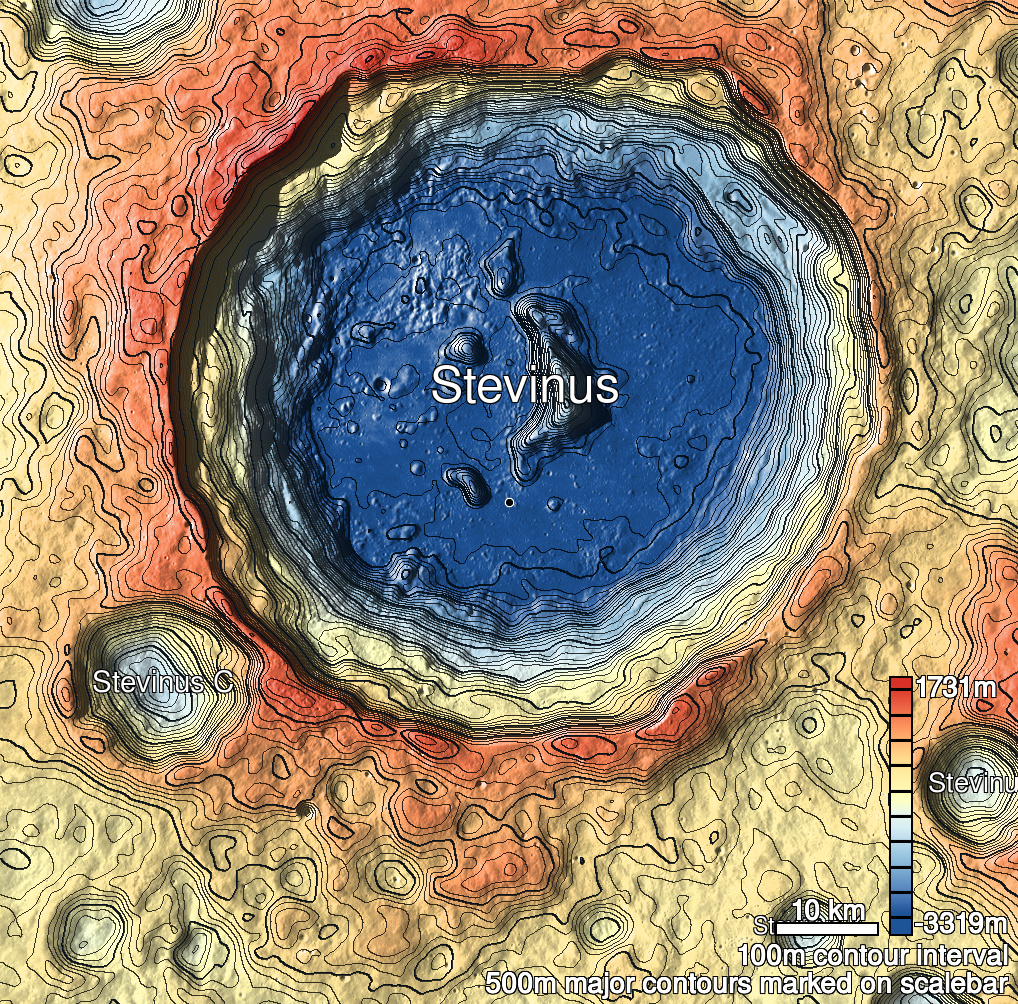Stevinus 3 Shaded Relief