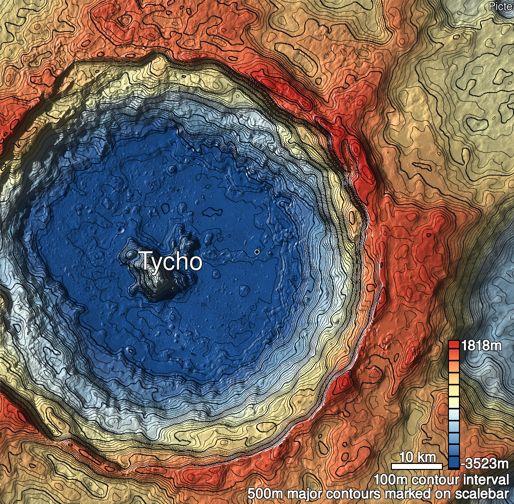Tycho 12 Shaded Relief
