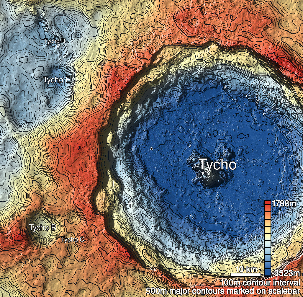 Tycho 16 Shaded Relief