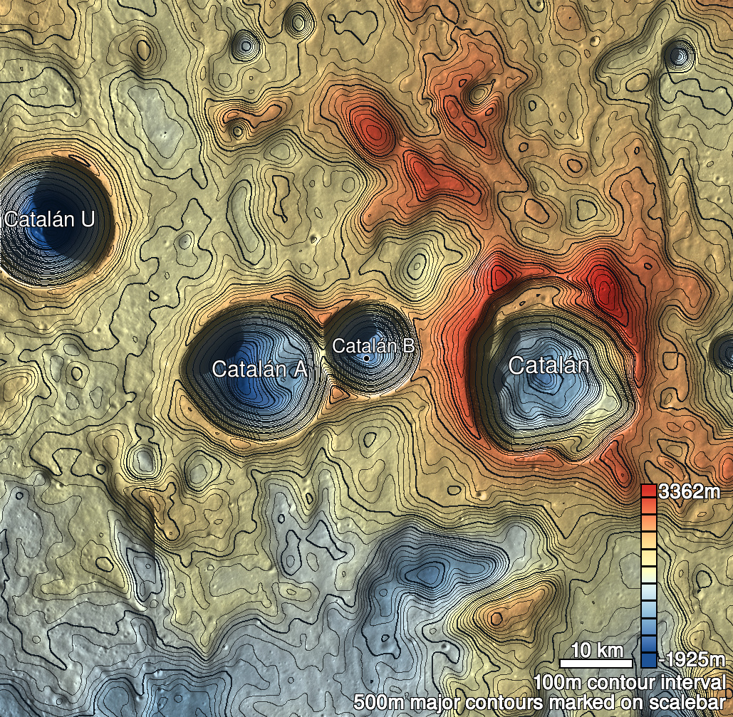 Catalán B 1 Shaded Relief