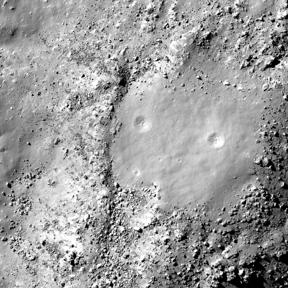 Rays From Tiny Crater  Lunar Reconnaissance Orbiter Camera