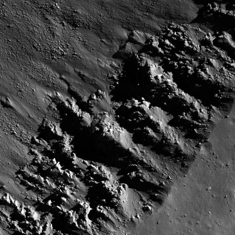 Jagged Rim Lunar Reconnaissance Orbiter Camera