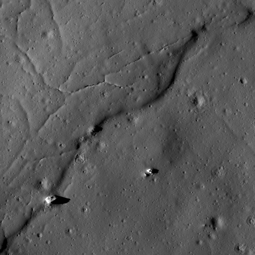 Impact melt at Necho crater