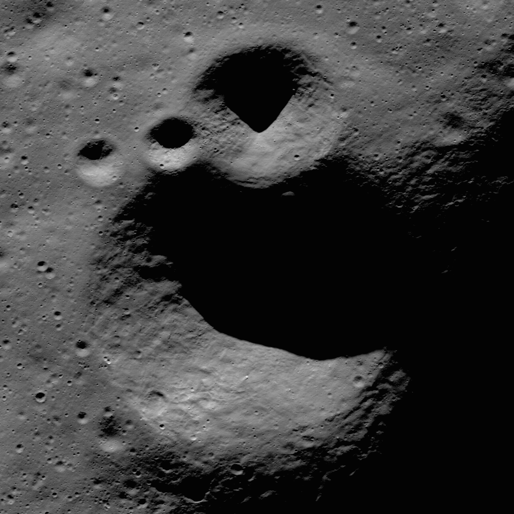 Craters on the Schrodinger pyroclastic cone