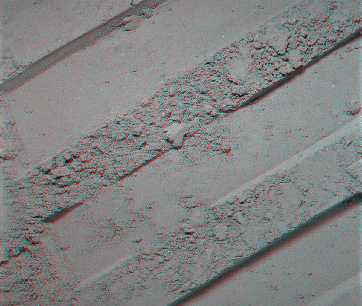 Boot print anaglyph