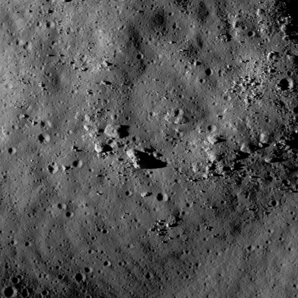Hummocks and blocks and craters
