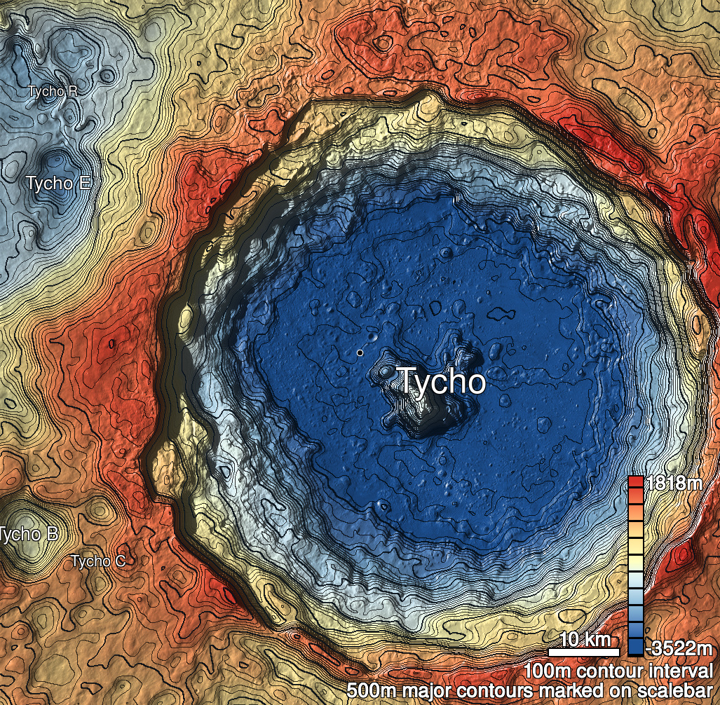 Tycho 13 Shaded Relief