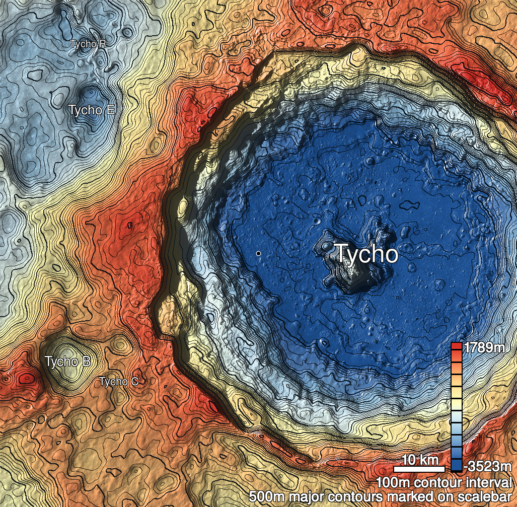 Tycho 18 Shaded Relief