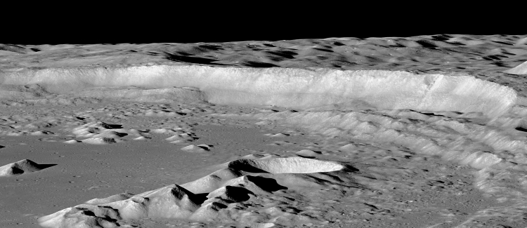 Image of Oblique view of Antoniadi Crater