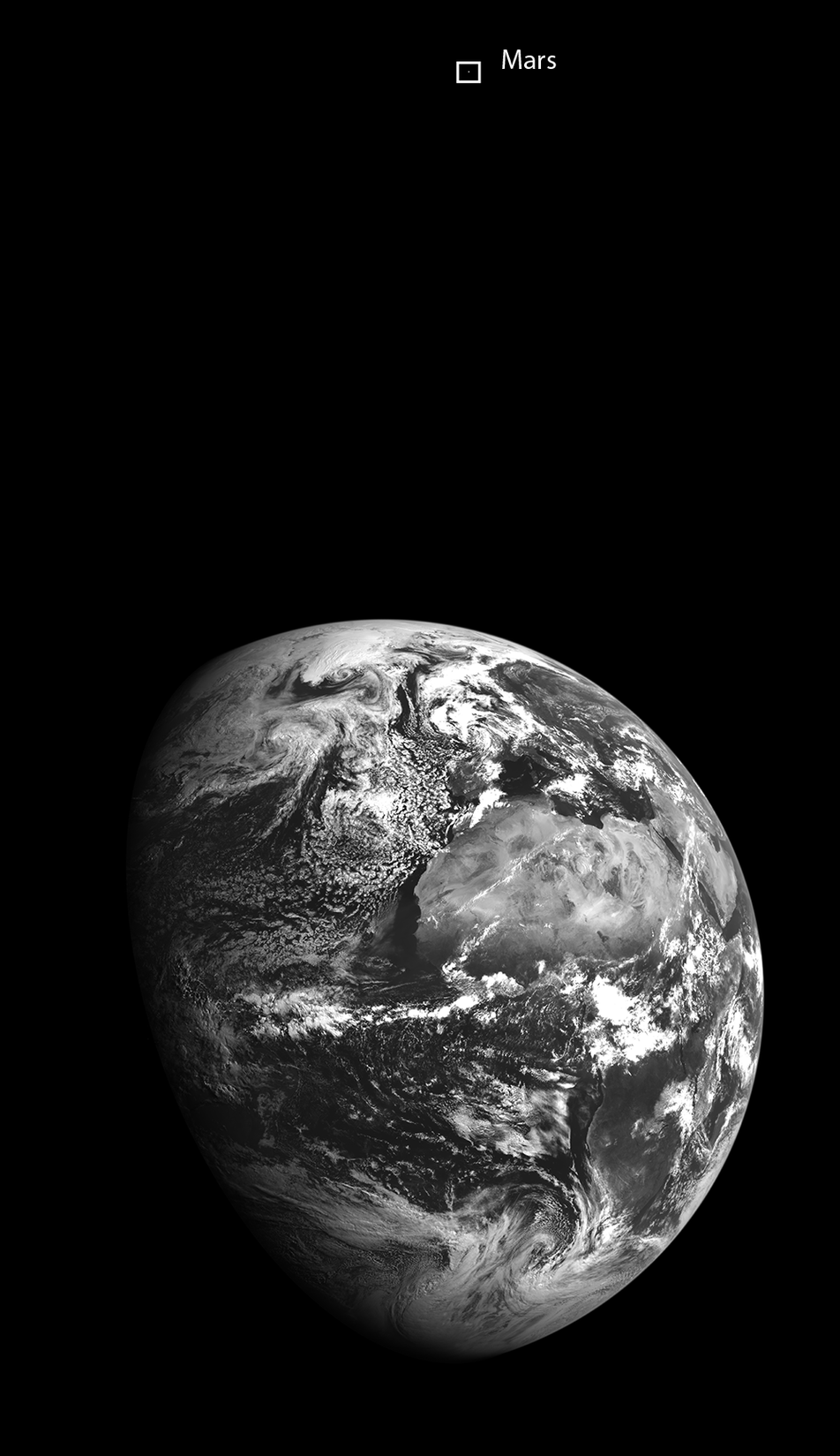 Mars and Earth in one image